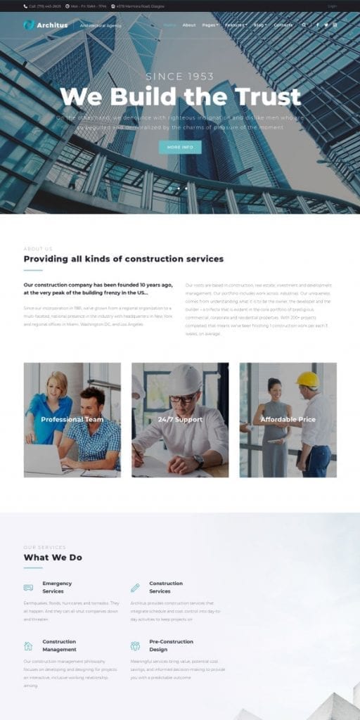 architus architect wordpress theme