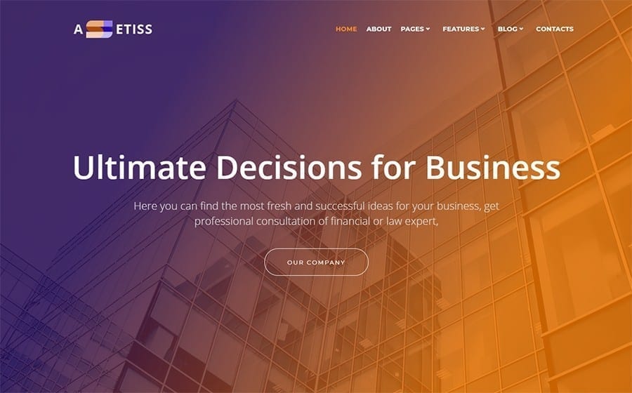 Business advisor website design presented in an Elementor consulting theme