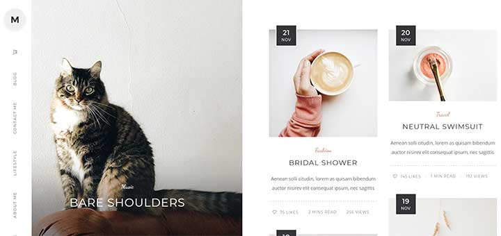 Malina Personal WordPress Blog Theme